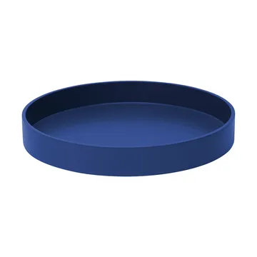 Matowa lakierowana taca dekoracyjna Ø30x4 cm - Ultramarina - Mojoo