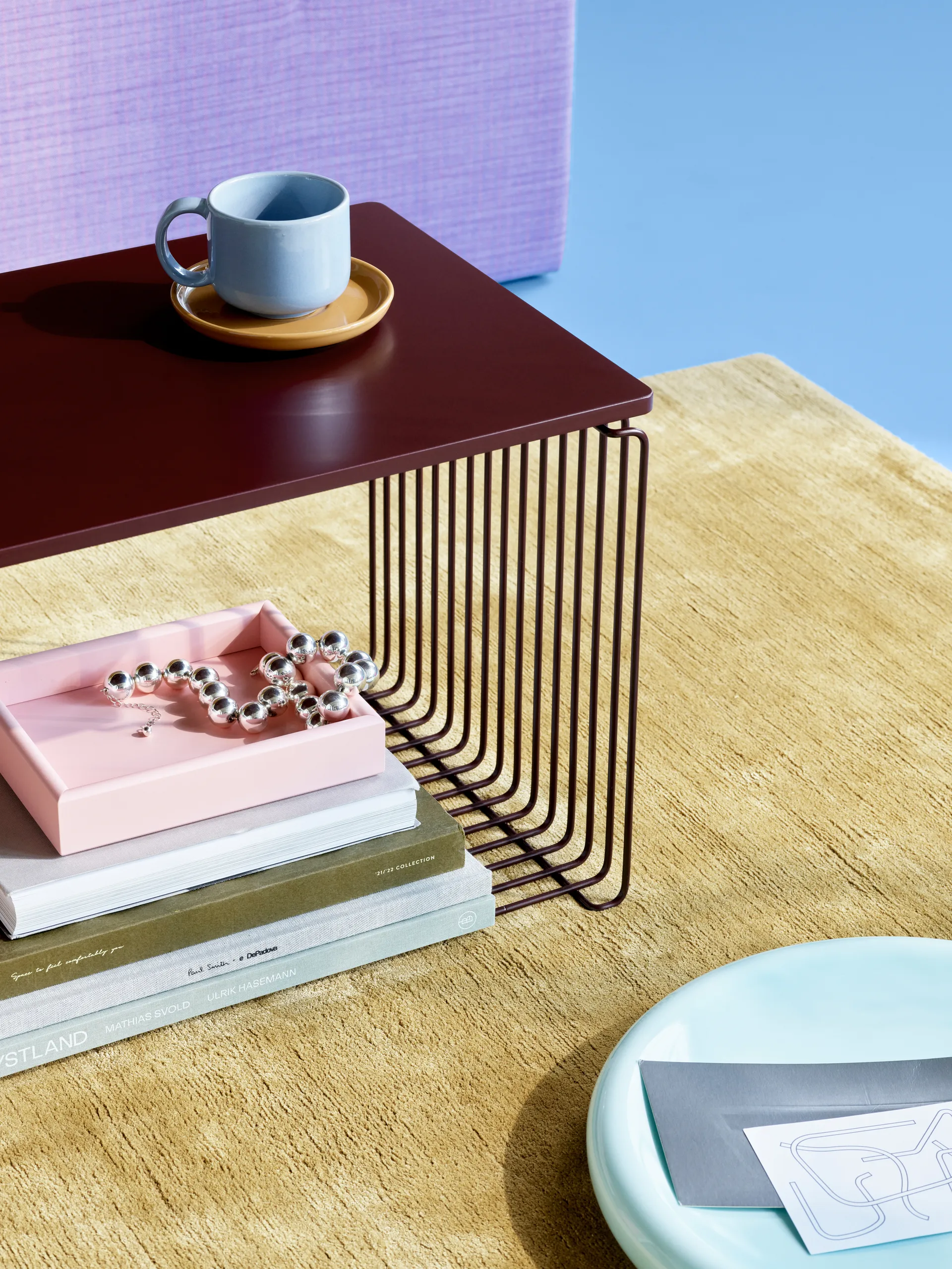 Półka Panton Wire Extended 70x34,8x34,8 cm, Black red Montana