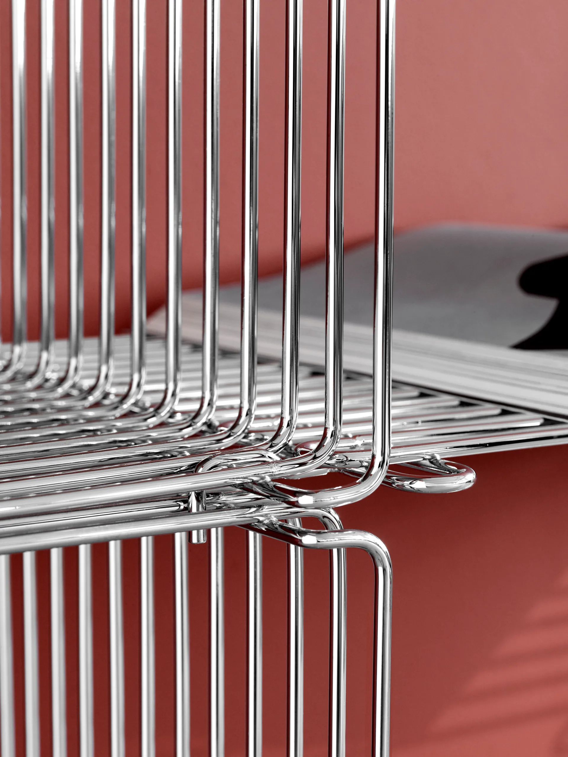 Półka Panton Wire Extended 70x34,8x34,8 cm, Chrome Montana