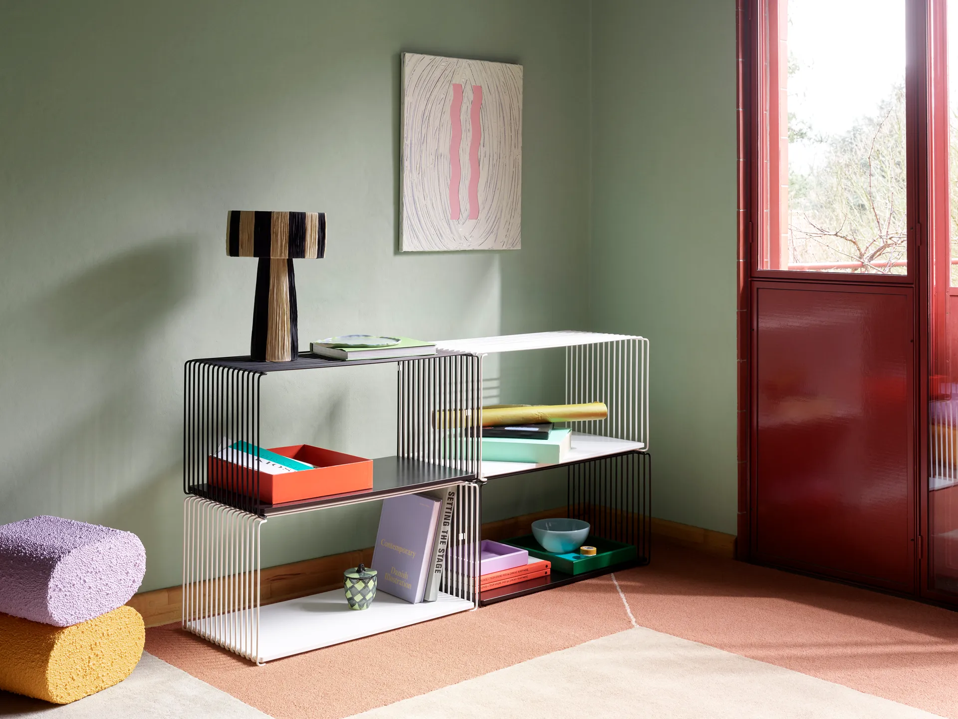 Półka Panton Wire Extended 70x34,8x34,8 cm, Snow Montana