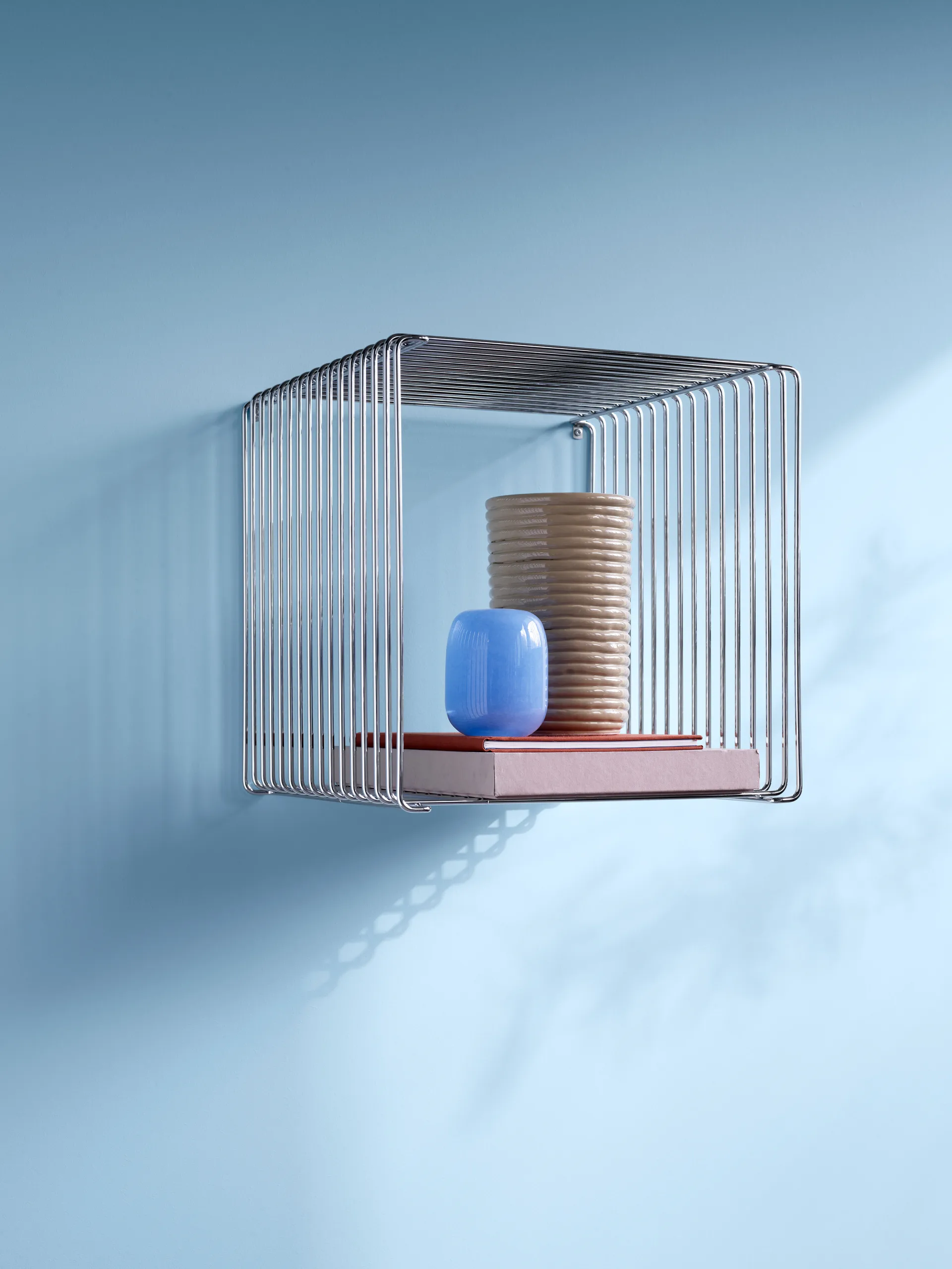 Półka Panton Wire Single 34,8x34,8x25,7 cm, Chrome Montana