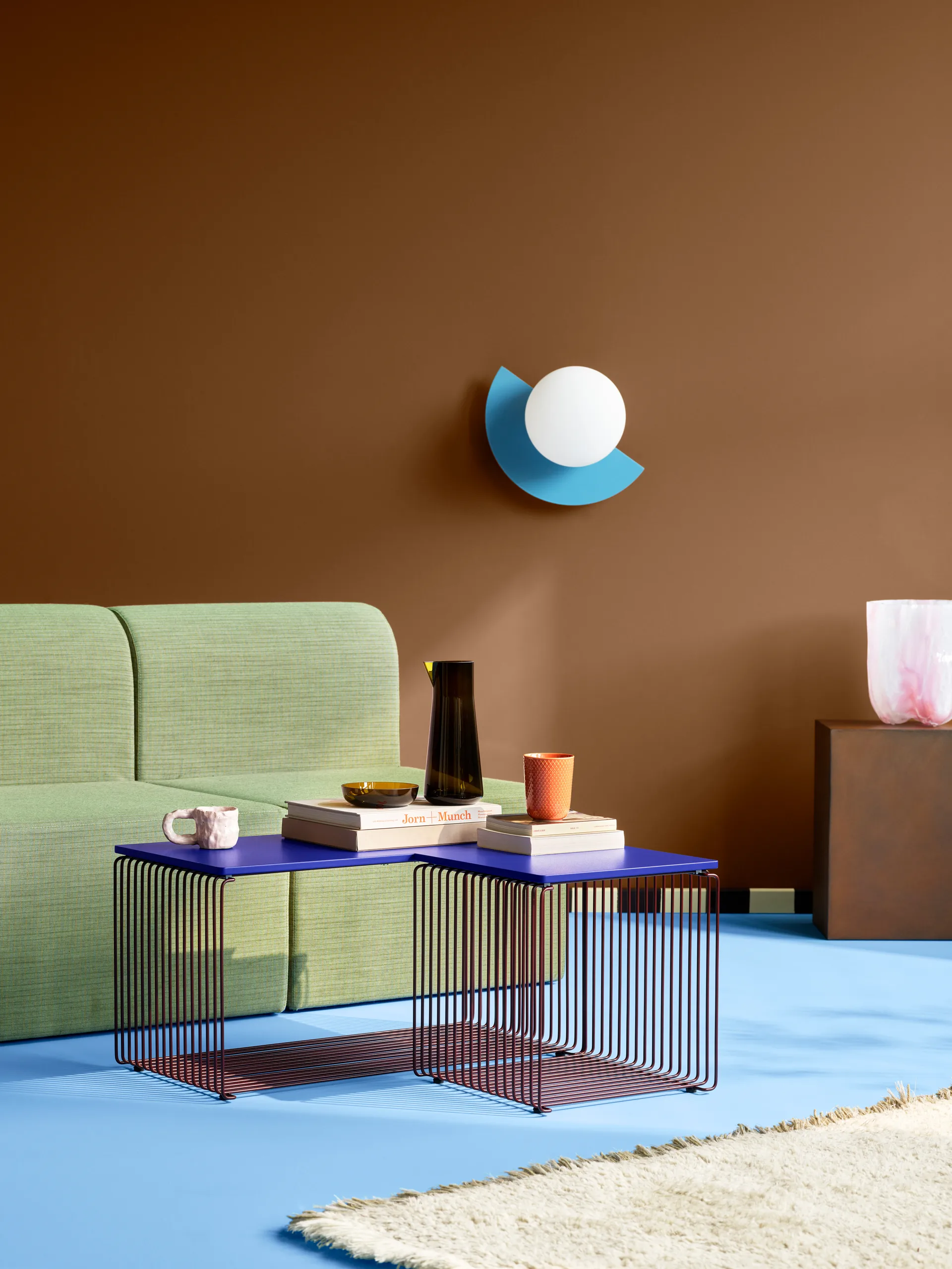 Półka Panton Wire Single 34,8x34,8x34,8 cm, Black red Montana