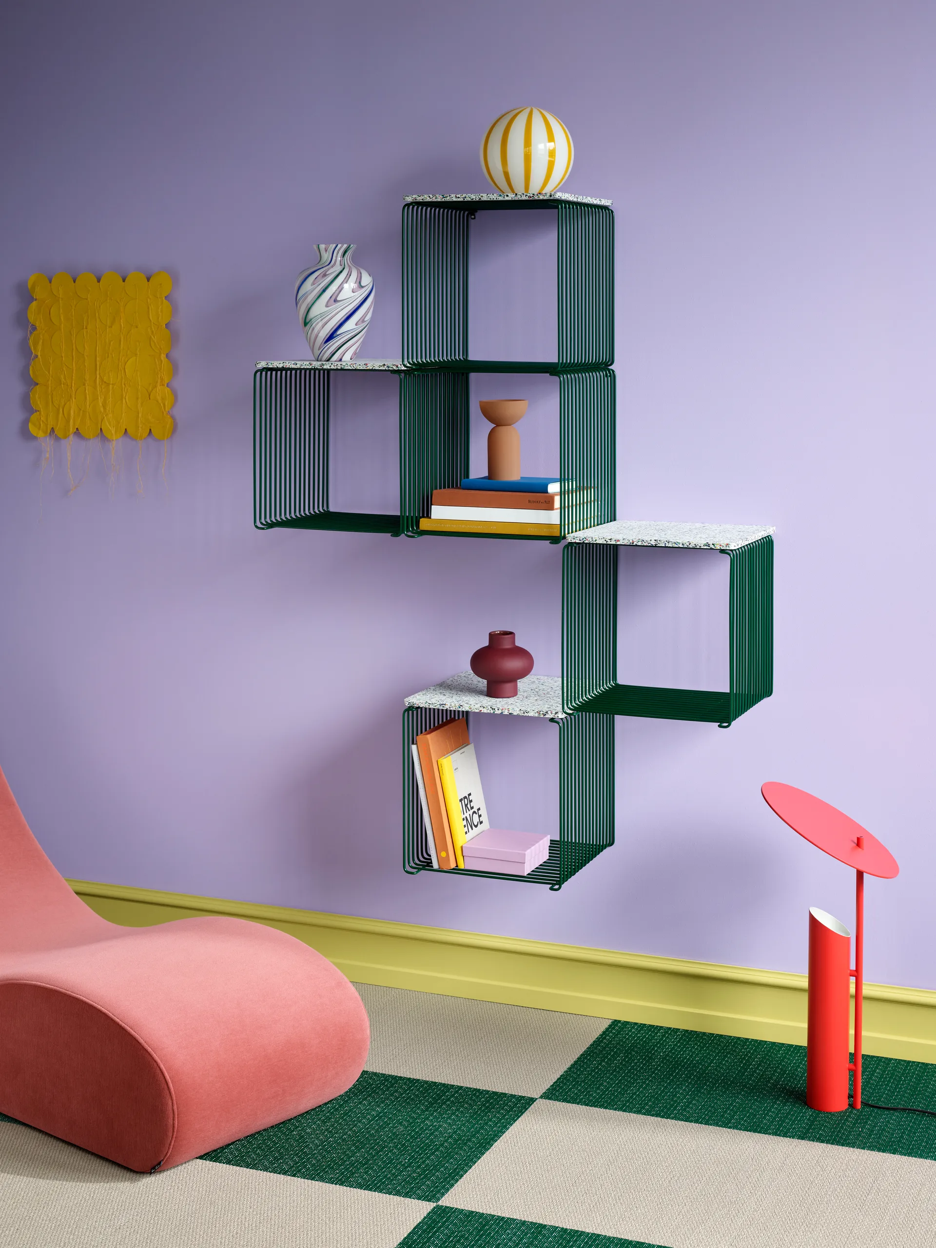 Półka Panton Wire Single 34,8x34,8x34,8 cm, Pine Montana