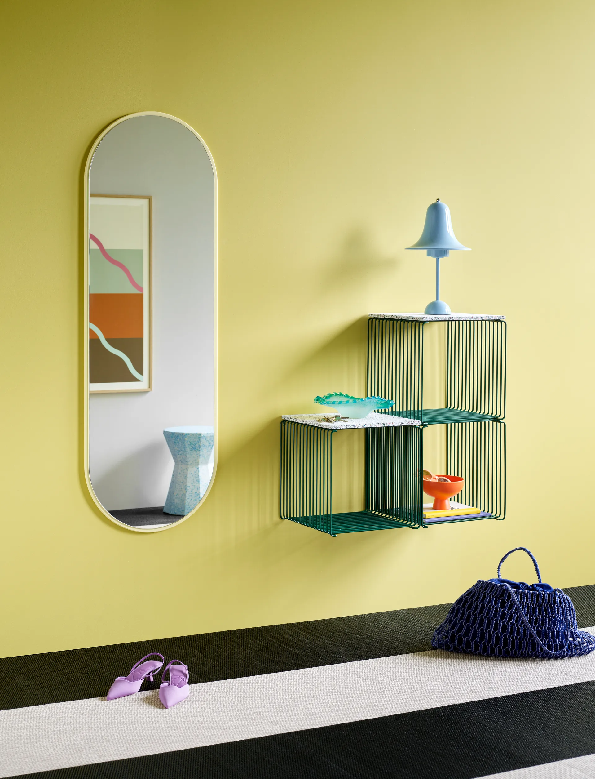 Półka Panton Wire Single 34,8x34,8x34,8 cm, Pine Montana