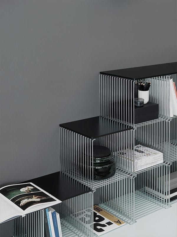 Półka Panton Wire Single Extended 34,8x34,8x34,8 cm, Chrome Montana