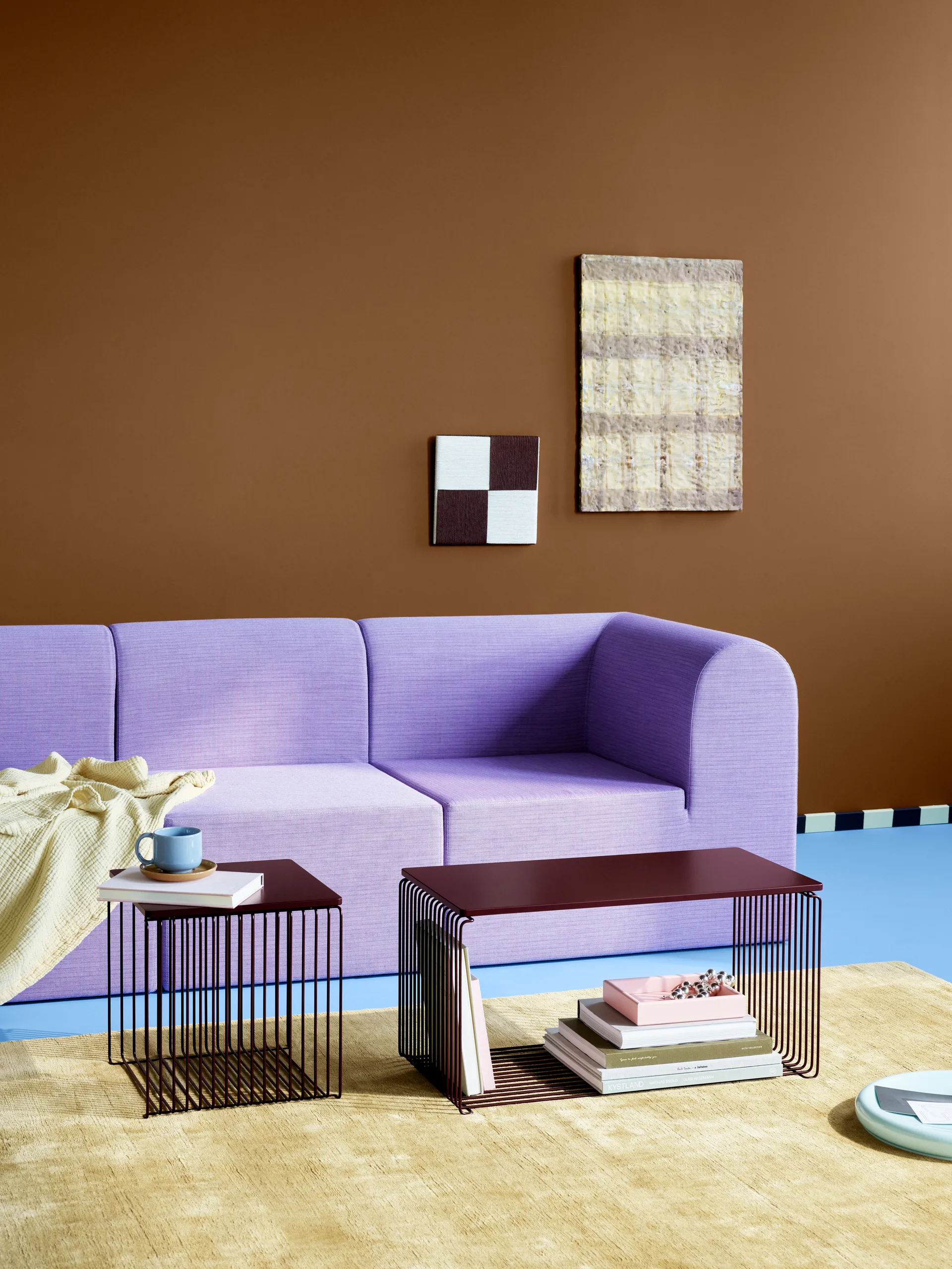 Płyta górna Panton Wire 70,1x34,8 cm, Black red Montana