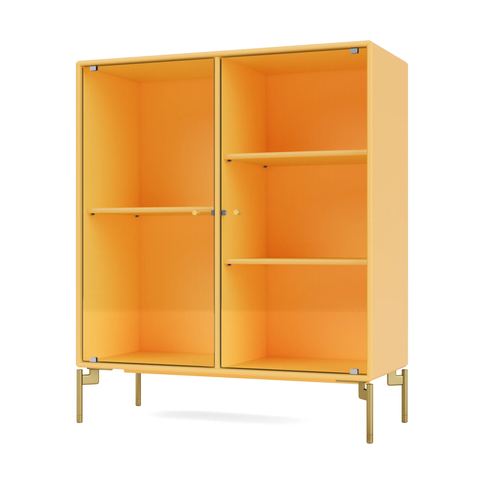 Szafka Ripple II 69,6x82,2x30 cm, Acacia - nogi mosiądz Montana