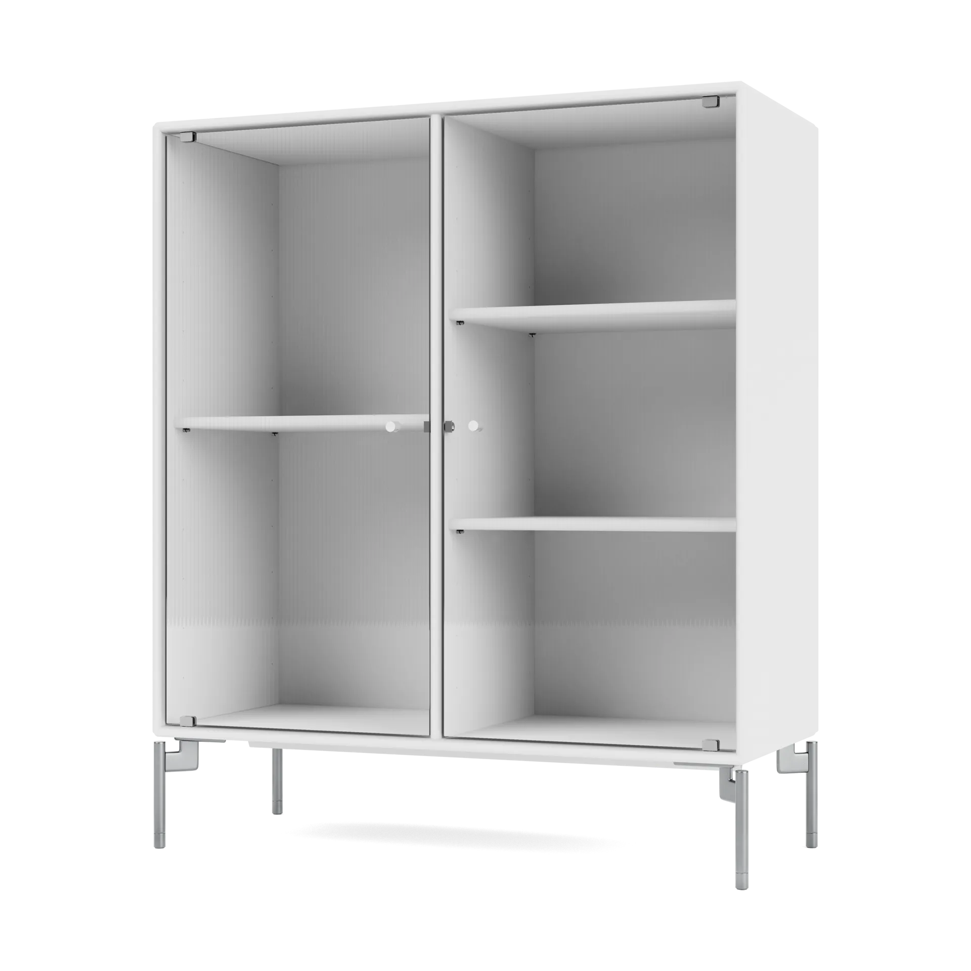 Szafka Ripple II 69,6x82,2x30 cm, Snow-nogi chromowane Montana