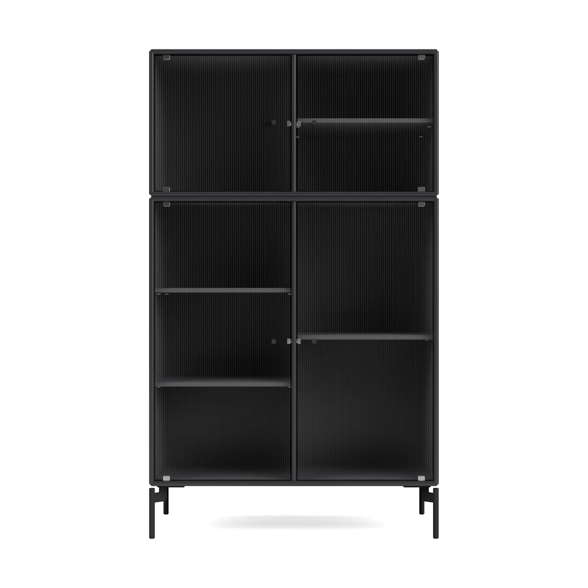 Szafka witryna Ripple III 69,6x117,6x38 cm, Anthracite - nogi czarne Montana