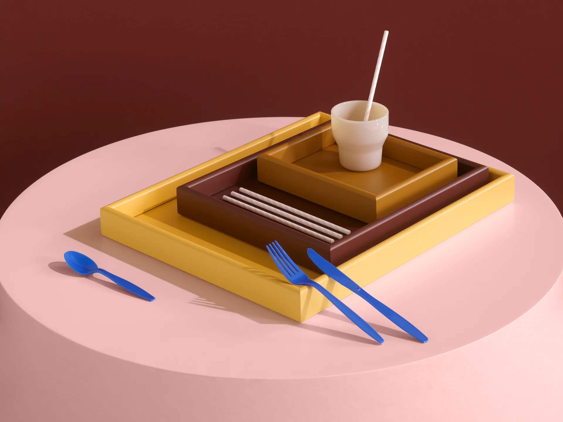 Zestaw klocków Arrange, 3 części, Amber-masala-akacja Montana