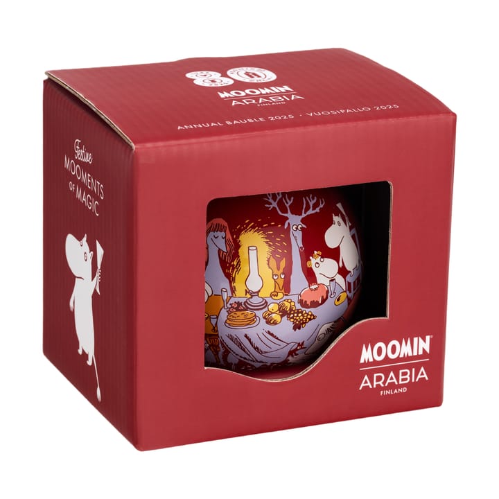 Bombka roczna Muminki Ø8 cm, 2025, Uroczyste chwile Moomin Arabia