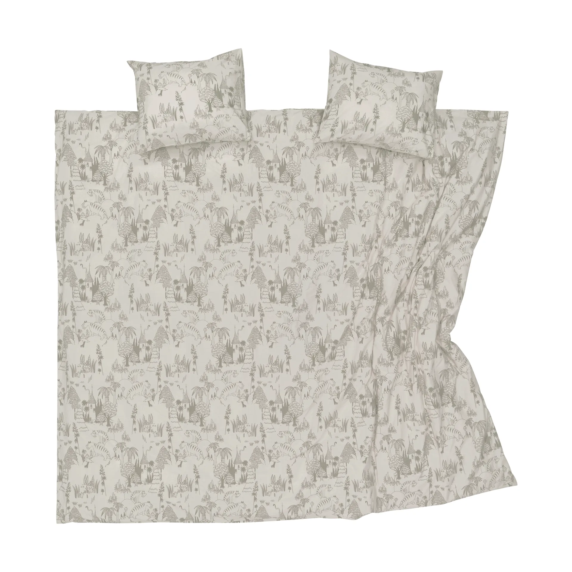 Komplet pościeli Muminki 240x210 cm, Garden Party Beige Moomin Arabia