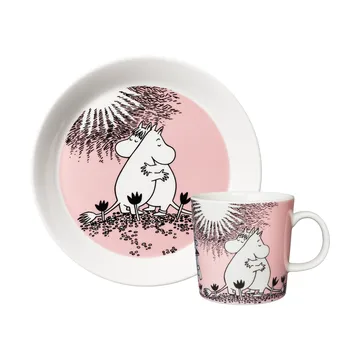 Kubek i talerz Muminki „30 Years of Love” - 2 elementy - Moomin Arabia