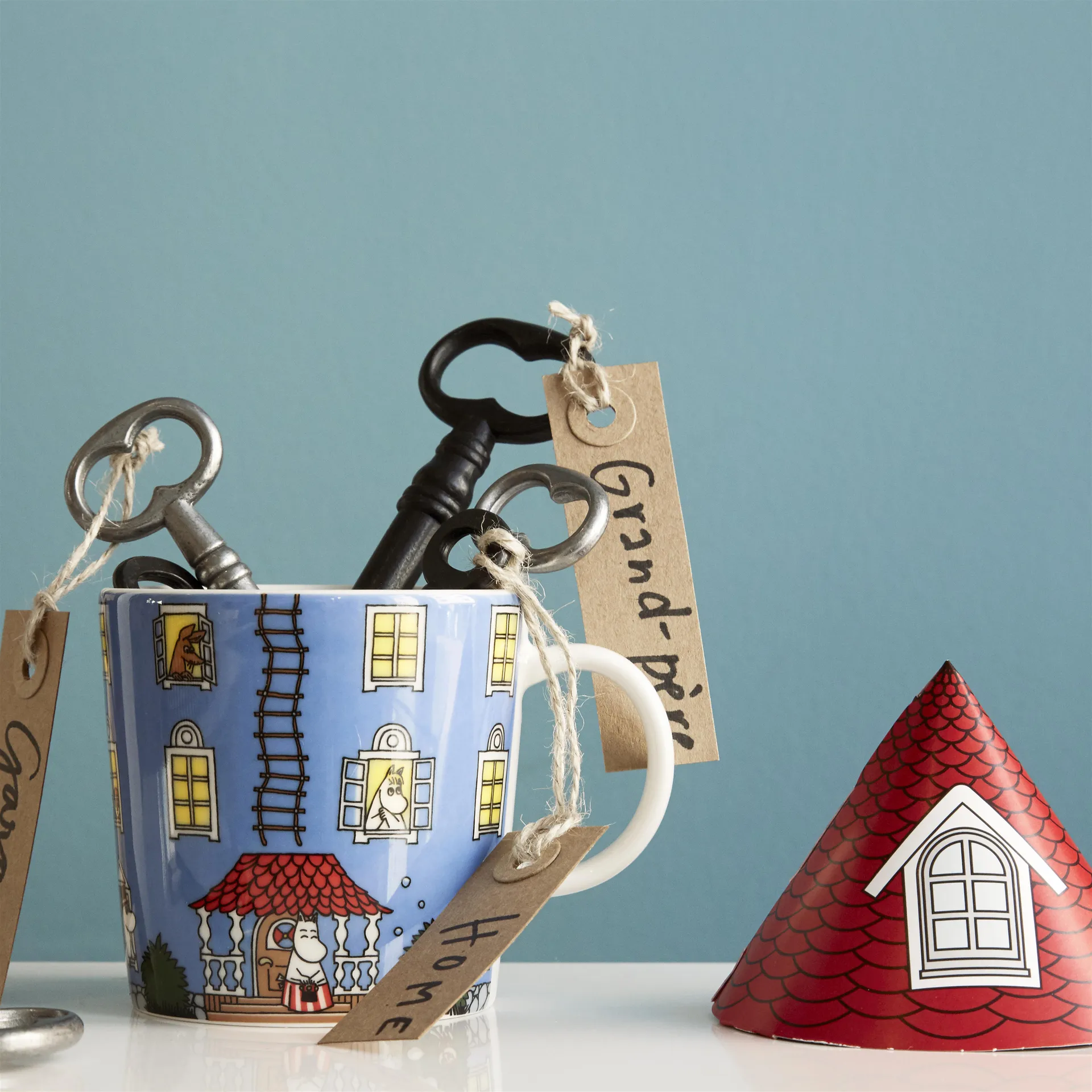 Kubek jubileuszowy Muminki 70 lat, Niebieski Moomin Arabia