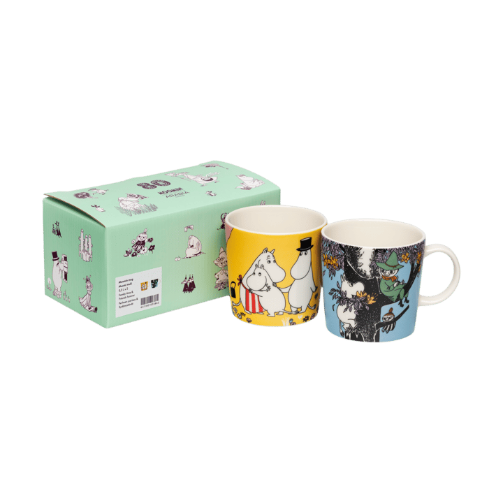 Kubek Muminki rodzinny komfort i przyjaciele na zawsze, 2 części, 300 ml - 30 cl - Moomin Arabia