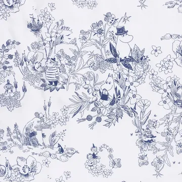 MuKomplet pościeli Muminki Haru - Niebieski, 150x210 cm - Moomin Arabia