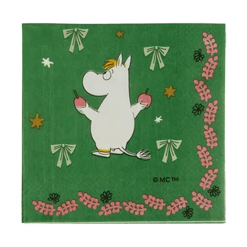 Mumin serwetka papierowa - Kärleksgåva, 33x33 cm, 20-pak - Moomin Arabia