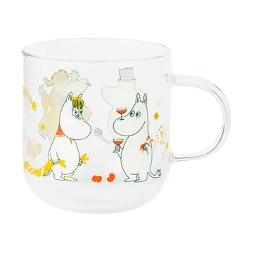 Mumin szklany kubek - Kärleksgåva, 300 ml, 2-pak - Moomin Arabia