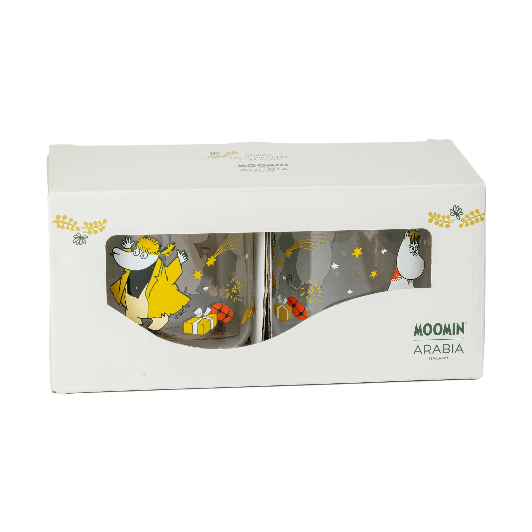 Mumin szklany kubek, Kärleksgåva, 300 ml, 2-pak Moomin Arabia