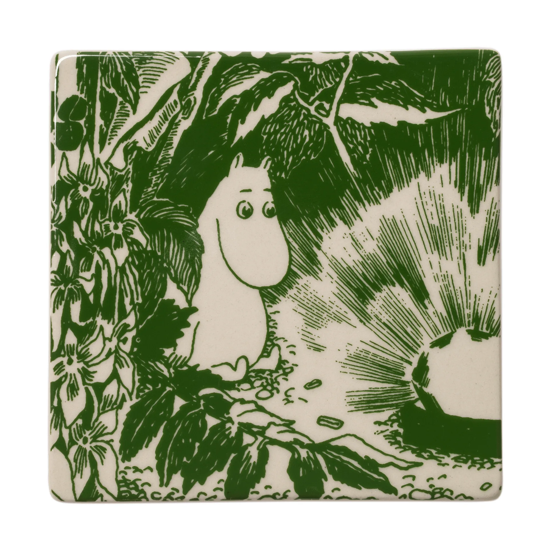 Podkładka pod kubek Muminki Mystical Forest, Zielony, 10x10 cm, 2 szt. Moomin Arabia