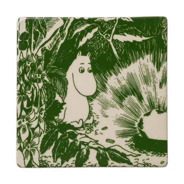 Podkładka pod kubek Muminki Mystical Forest - Zielony, 10x10 cm, 2 szt. - Moomin Arabia
