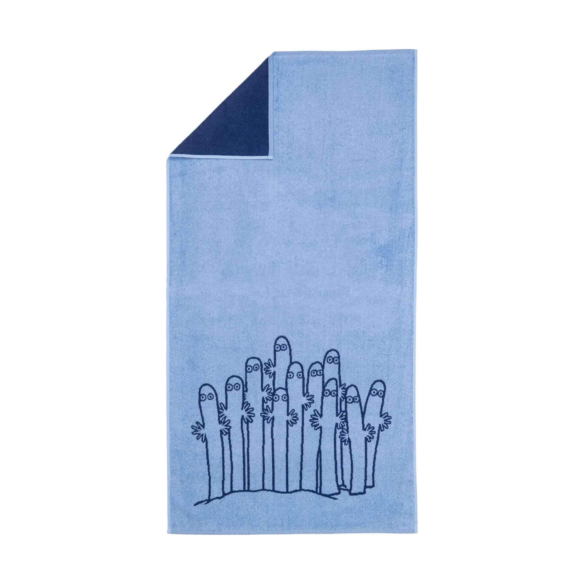 Ręcznik kąpielowy Muminki 70x140 cm, Hatifnatowie, niebieski Moomin Arabia