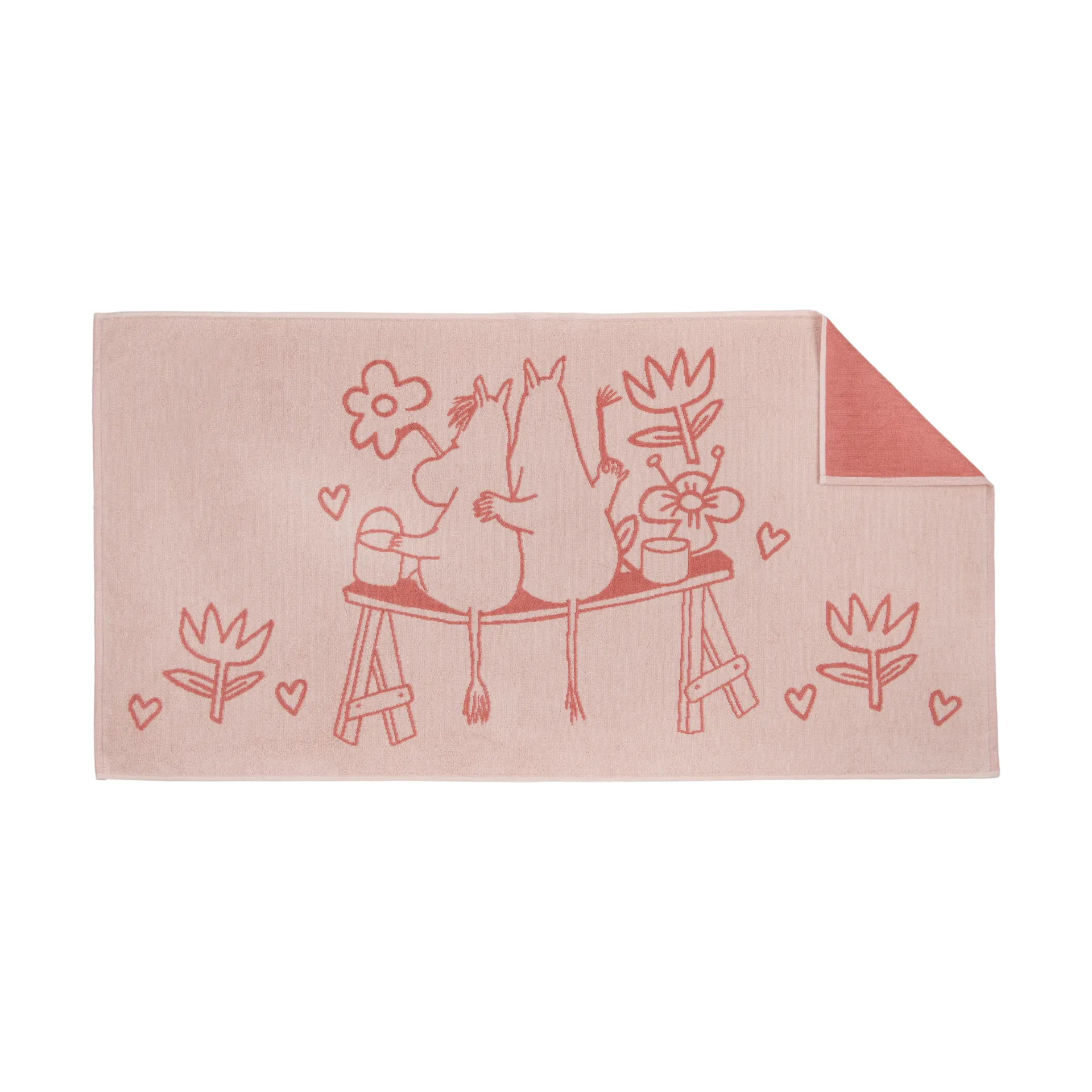 Ręcznik kąpielowy Muminki 70x140 cm, Miłość, różowy Moomin Arabia