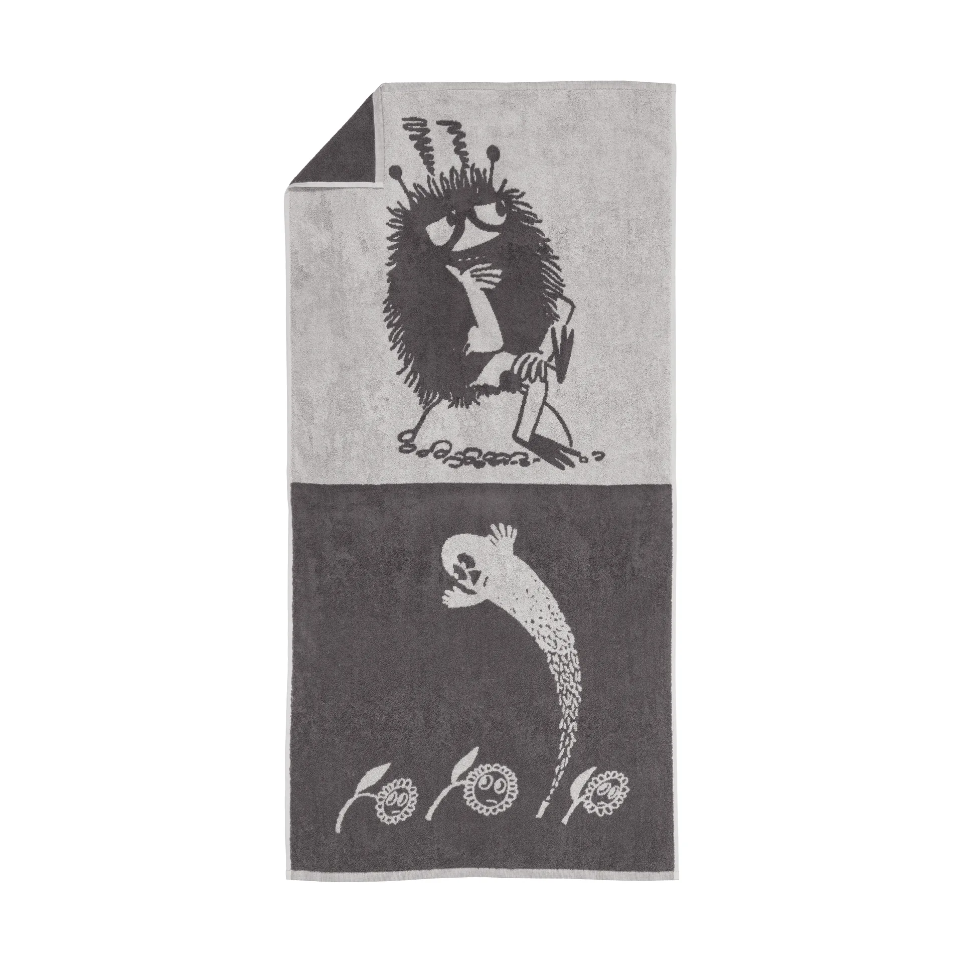 Ręcznik kąpielowy Muminki 70x140 cm, Stinky, szary Moomin Arabia