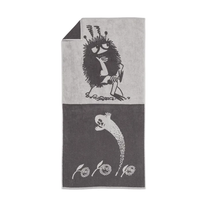 Ręcznik kąpielowy Muminki 70x140 cm - Stinky, szary - Moomin Arabia