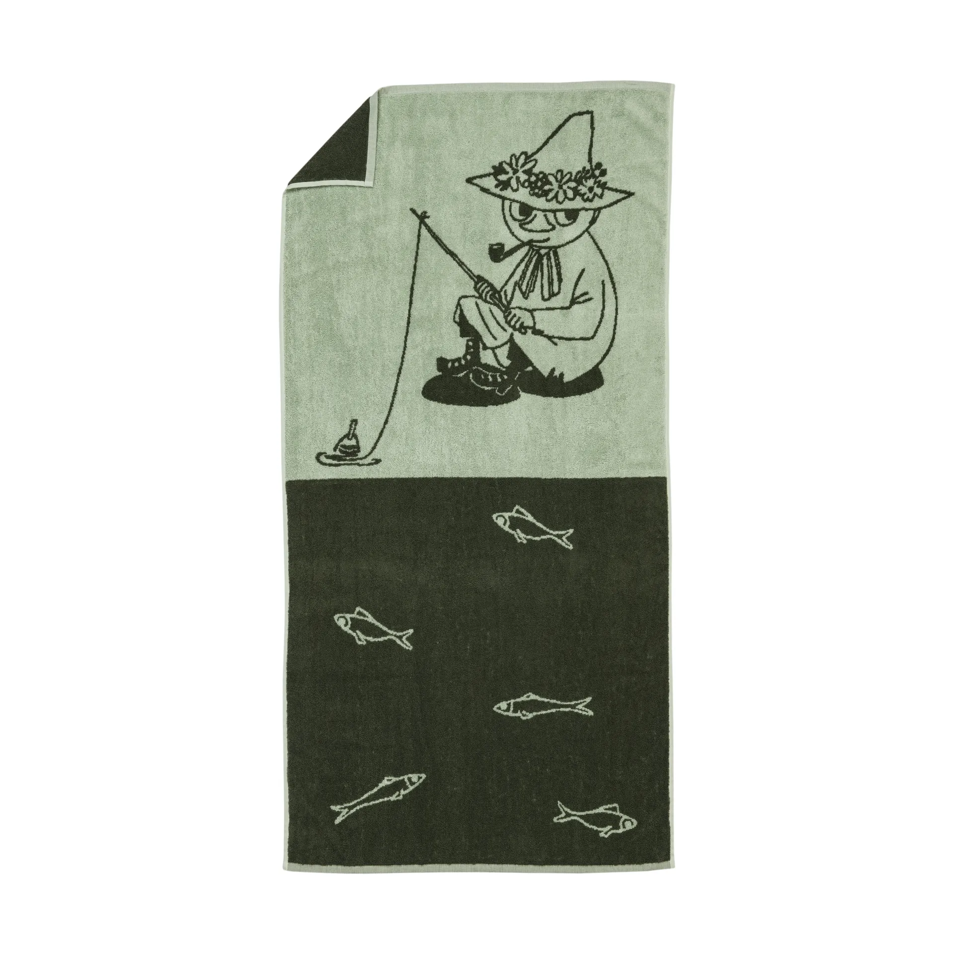 Ręcznik kąpielowy Muminki 70x140 cm, Włóczykij, zielony Moomin Arabia