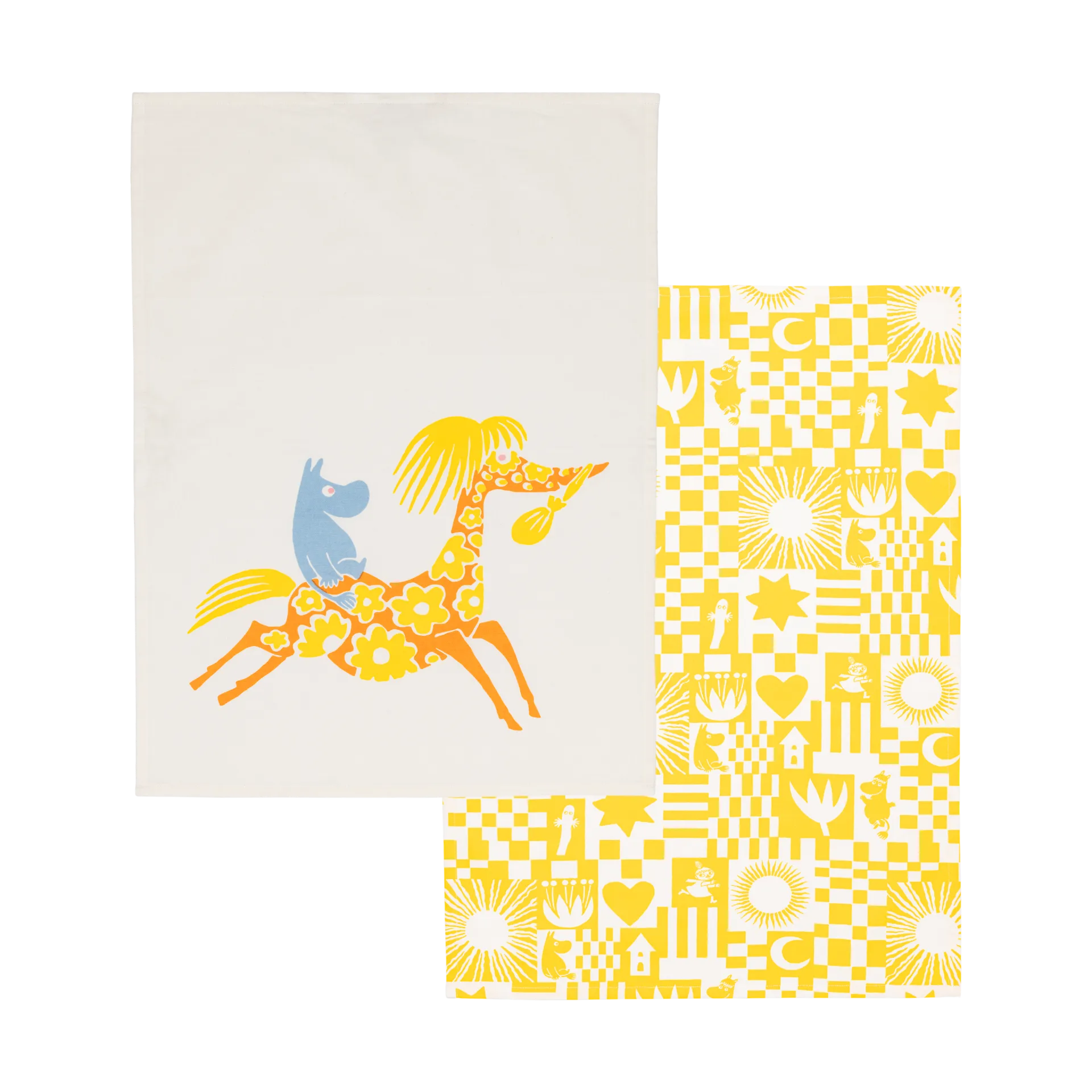 Ręcznik kuchenny Muminki Party 50x70 cm 2 szt., Żółty Moomin Arabia