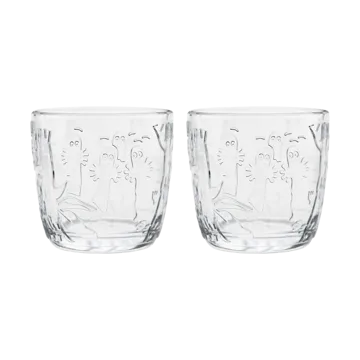 Szklanka Moomin 28 cl 2-pak - Przezroczysty - Moomin Arabia