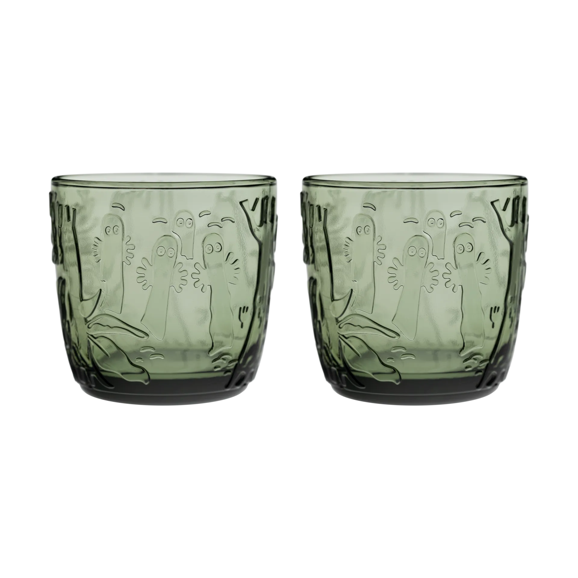 Szklanka Moomin 28 cl 2-pak, Sosnowa zieleń Moomin Arabia