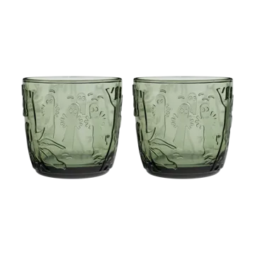 Szklanka Moomin 28 cl 2-pak - Sosnowa zieleń - Moomin Arabia