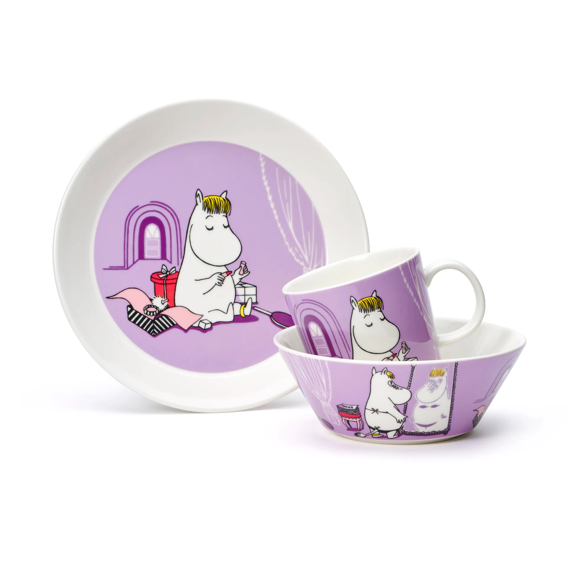 Talerz Panna Migotka purpurowy - Muminki , purpurowy Moomin Arabia