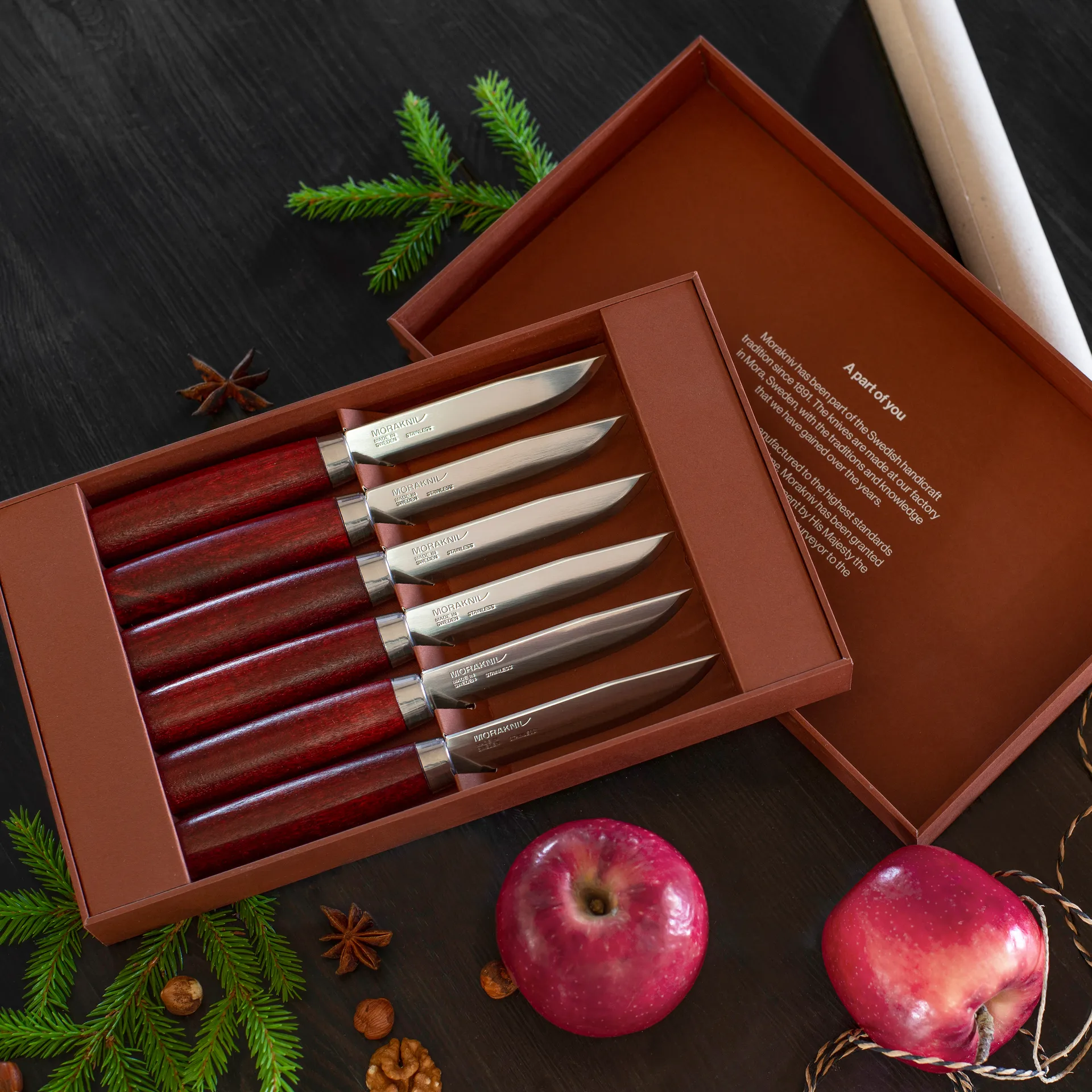 Morakniv Classic Steak Knife 6-pak, Czerwony Morakniv