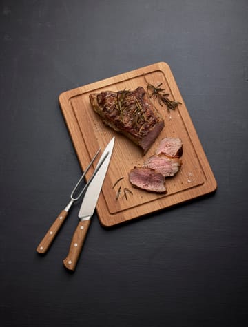 Widelec do mięsa Foresta 28 cm - Stal nierdzewna-dąb - Morsø