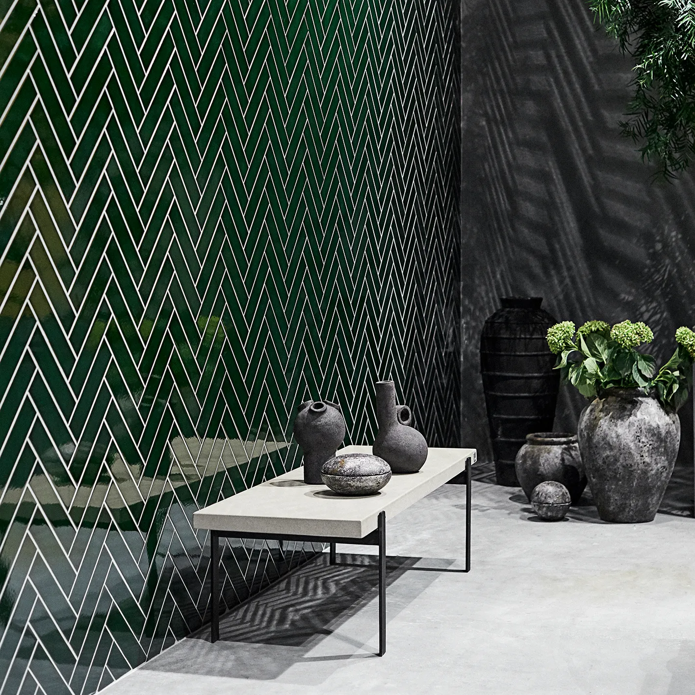 Donica Echo w50 cm Ø37 cm, Rdzawo-szary MUUBS