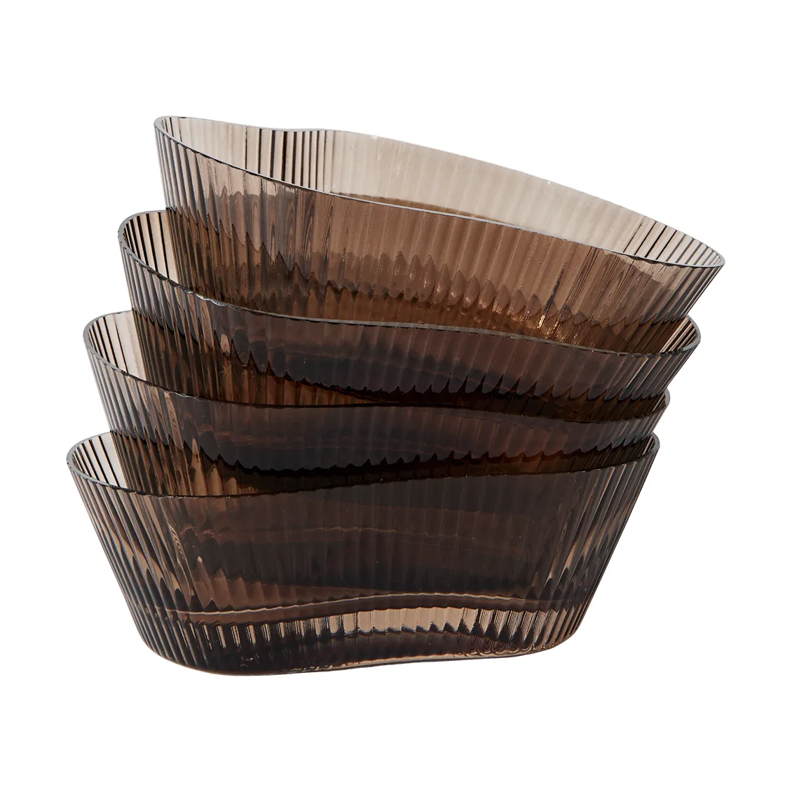 Miska Ripe 4 szt., Smoked brown MUUBS