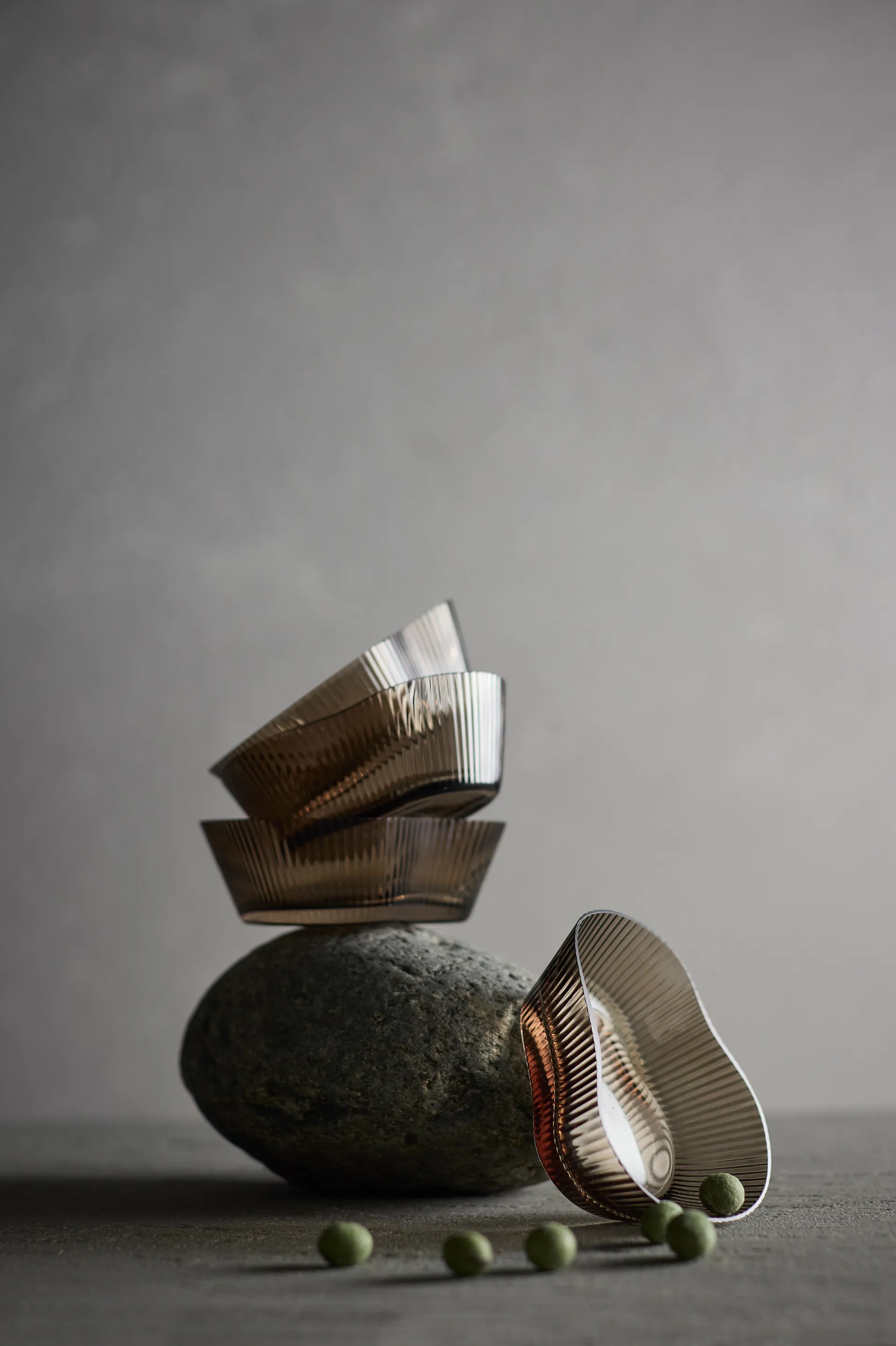 Miska Ripe 4 szt., Smoked brown MUUBS