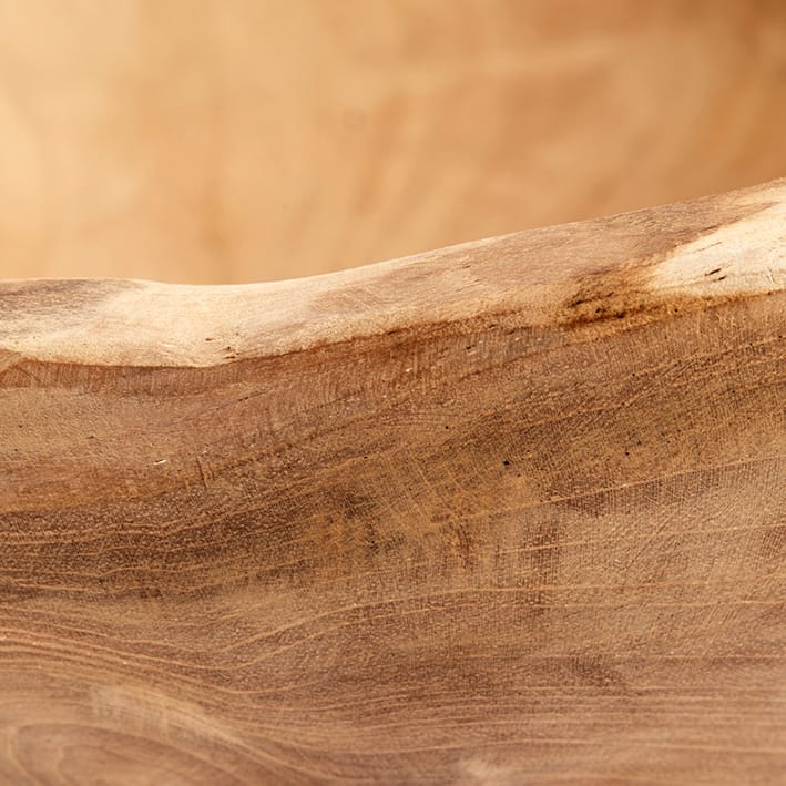 Muubs miska do sałatek z drewna tekowego 30 cm - Naturalny - MUUBS