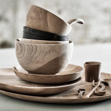 Muubs talerz z drewna tekowego 18 cm - Naturalny - MUUBS