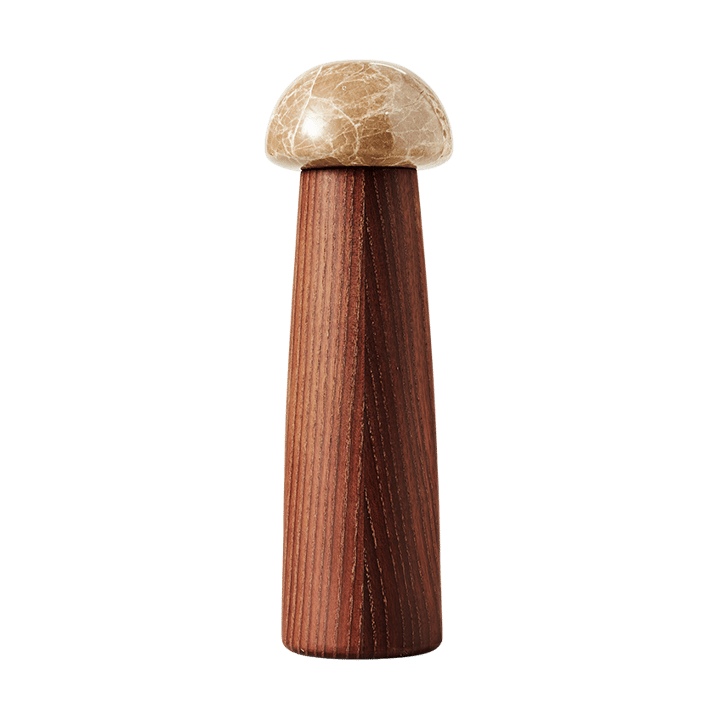 Młynek do soli i pieprzu Yami M - Zwęglone drewno jesionowe-marmur - MUUBS