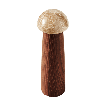 Młynek do soli i pieprzu Yami M - Zwęglone drewno jesionowe-marmur - MUUBS