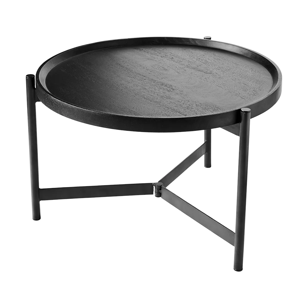 Stolik kawowy Nevada Ø70 cm, Czarny MUUBS