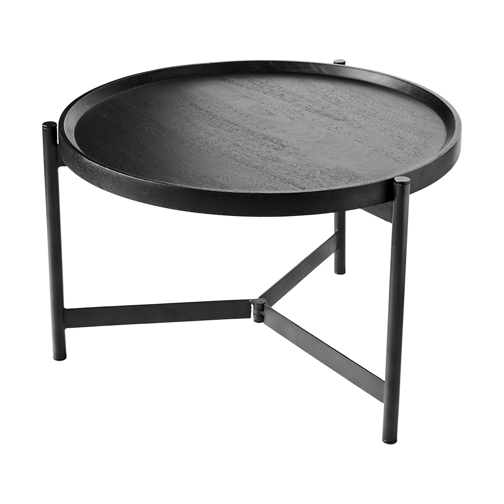 MUUBS Stolik kawowy Nevada Ø70 cm Czarny | Skandynawski Design | Stoliki kawowe | Czarny