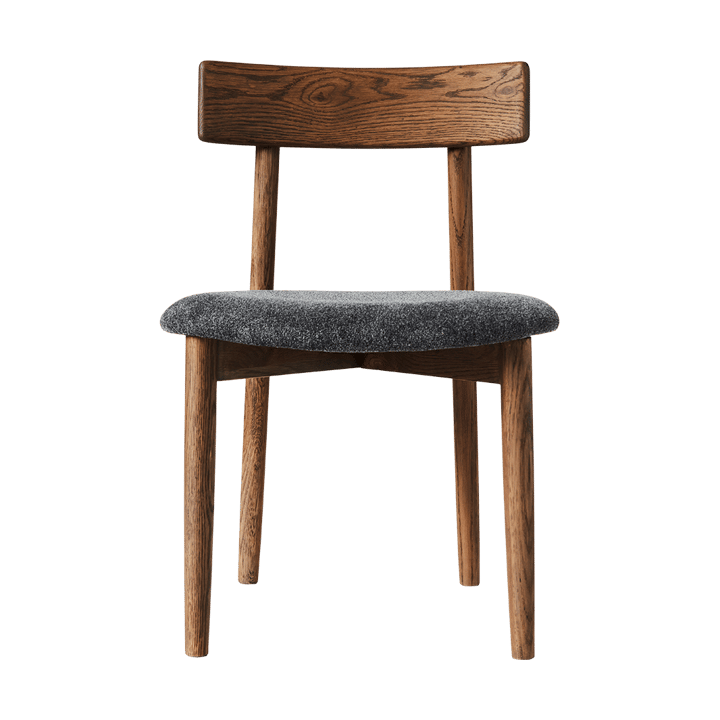 Tetra krzesło z siedziskiem - Tkanina w kolorze granitu-dąb w ciemnym kolorze - MUUBS