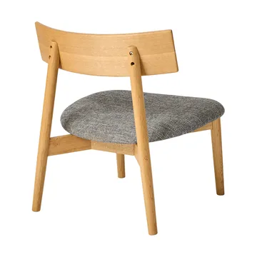 Tetra lounge chair - Tkanina w kolorze betonu–dąb olejowany naturalny - MUUBS