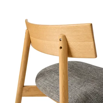 Tetra lounge chair - Tkanina w kolorze betonu–dąb olejowany naturalny - MUUBS