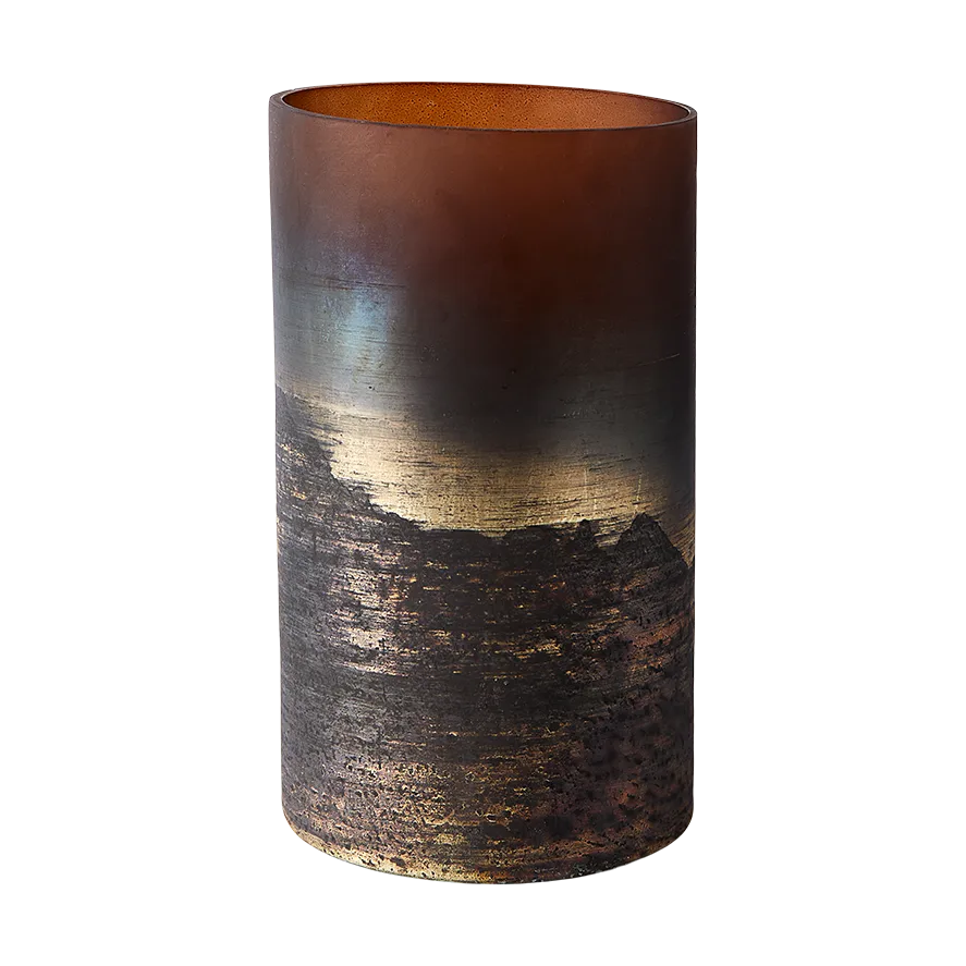 Wazon Lana Ø14x25 cm, Brown-gold MUUBS